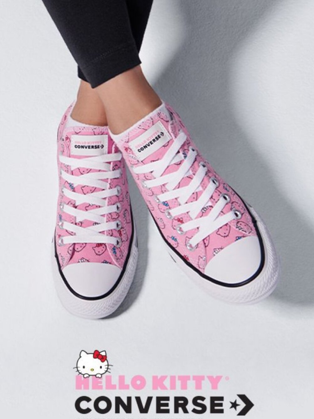 CONVERSE 🎀 Hello Kitty x Chuck Taylor All Star Low Prism Pink 🎀 Sz 5
